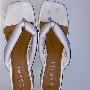 White thong kitten heel!